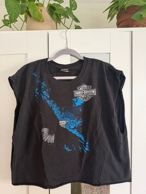 Harley-Davidson Cropped Tee with Eagle